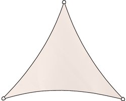 Livn Schaduwdoek Livigno Oxford Driehoek 3.6m Naturel - 95% UV-bescherming - Dikte doek: 270 gr/m2 - Inclusief bevestigingskoord en RVS bevestigingsringen