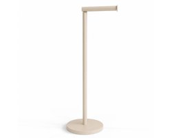 Livni & Co. Toiletrolhouder Staand voor 5 Rollen – Soft Beige – Vrijstaande WC Rolhouder met Verzwaarde Basis, Antislip & Draaibaar Topstuk – Modern Minimalistisch Design