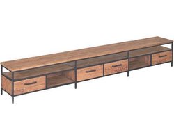 Livorno - Teak met Stalen Frame | TV Staan - 300 x 40 x 45 ( H )