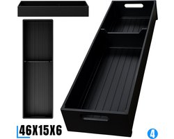 LM™ Besteklade Model 4 - 46X15X6cm - Aluminium - Anti-slip - Verstelbaar - Bestekbak - Besteklade organizer - Bestekhouder