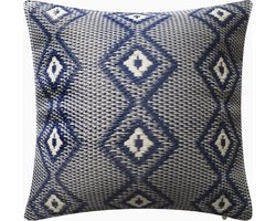LM-Collection Casablanca Tuinkussen - 42x15x42cm - Blauw - Plastic - tuinkussens, tuin kussens, sierkussens buiten, sierkussens, tuinkussen lage rug