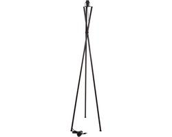 LM-Collection Driepoot Vloerlampvoet - 30x30x140cm - E27 - Zwart - Metaal - vloerlampen woonkamer, vloerlamp zwart, vloerlamp industrieel, vloer lamp, vloerlampen landelijk, staande lampen woonkamer, staande lampen, staande lamp industrieel