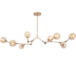 LM-Collection Graham Hanglamp - 135x85x150cm - E27 - Goud - Messing - hanglampen eetkamer, hanglamp zwart, hanglampen woonkamer, hanglamp slaapkamer, hanglamp kinderkamer, hanglamp rotan, hanglamp hout, hanglamp industrieel
