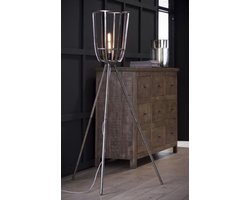 LM-Collection Hodges Vloerlamp - Ø30x134cm - E27 - Grijs - Metaal - vloerlampen woonkamer, vloerlamp zwart, vloerlamp industrieel, vloer lamp, vloerlampen landelijk, staande lampen woonkamer, staande lampen, staande lamp industrieel