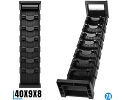LM™ Kommenrek model 7A - 40x9x8cm - Anti-slip - Verstelbaar - Kommen rek - Keuken organizer