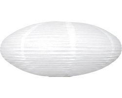 LMPN® Papieren lampion ovaal - wit - 50 cm - witte lampion