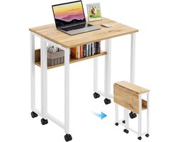 LNM® Klaptafel - Tafel - Inklapbare Tafel - Bruin - 50cm x 63cm x 75cm
