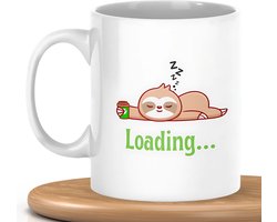 Loading mok - Kerstcadeau - Cadeau voor vrouwen en mannen - Koffiemok - Grappige cadeaus - Valentijnscadeau - Mokken en kopjes - Koffiekopjes - Theeglazen - Cadeau voor vriend - Voor moeders en vaders - Keramische mok - 325ml