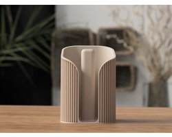 LØB JapandiRoll - Keukenrolhouder Staand Japandi Design - Aanrechthouder Keukenpapier - Antislip