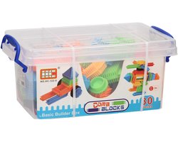 Lobbes Speelgoed BV Bristle Blokken - 80-delige set in opbergbox - vanaf 3 jaar