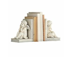 LOBERON 2-delige set boekensteunen Yrene antiekwit