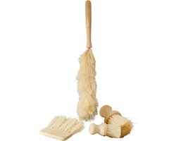 LOBERON 4-delige set decoratieve borstels Jalexor bruin