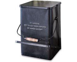 LOBERON Afvalemmer Connoly antiekzwart