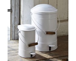 LOBERON Afvalemmer set van 2 Pernell wit