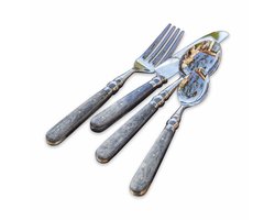 LOBERON Bestek Bigeste zilverkleurig/grijs