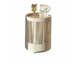 LOBERON Bijzettafel Delor crème/bruin