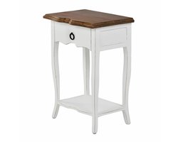 LOBERON Bijzettafel Finstock antiekwit
