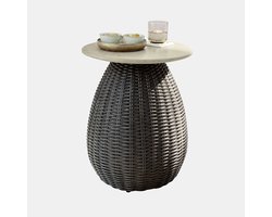 LOBERON Bijzettafel Tarevo grijs/zwart