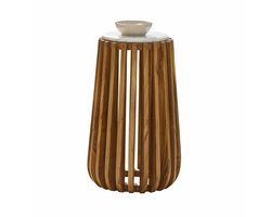 LOBERON Bijzettafel Urbeline bruin/wit