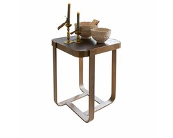 LOBERON Bijzettafeltje Cranthorpe goud/bruin