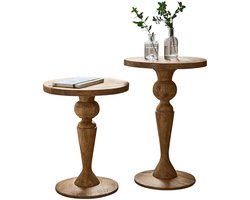 LOBERON Bijzettafeltje set van 2 Corviana bruin