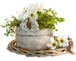 LOBERON Bloempot Mouriel antiekgrijs