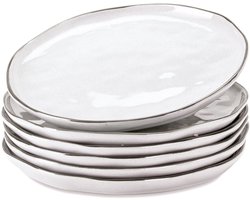 LOBERON Bord set van 6 Biarré wit
