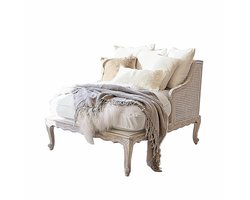 LOBERON Chaise longue Dronne crème