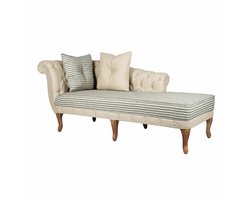 LOBERON Chaise longue Viviani beige/grijs