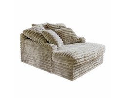 LOBERON Chaise longue Woodminster grijs