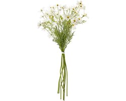 LOBERON Decoratieve bloem set van 6 Lunavelle wit/groen