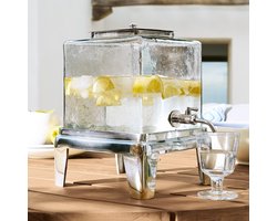 LOBERON Drankdispenser Osric helder/zilverkleurig