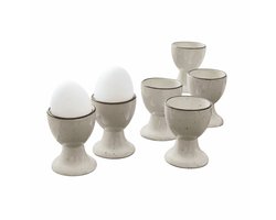 LOBERON Eierdopje set van 6 Biarré grijs