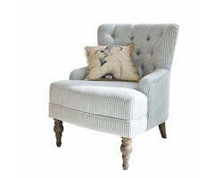 LOBERON Fauteuil Amuran blauw/wit
