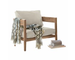 LOBERON Fauteuil Courtelevant crème/bruin