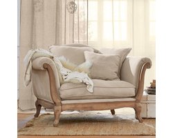 LOBERON Fauteuil Sumerset antiekbruin/linnen
