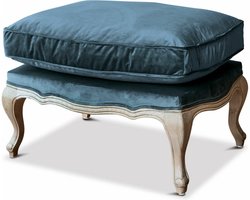 LOBERON Footstool Corlay blauw/bruin