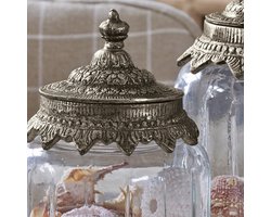 LOBERON Glazen potten set van 2 Laféline helder/zilverkleurig