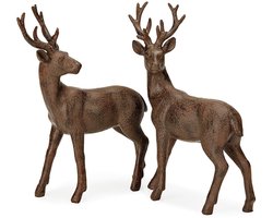 LOBERON Hert set van 2 Cagny antiekbruin