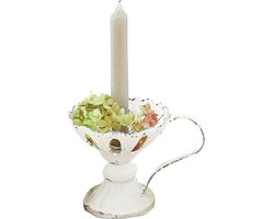 LOBERON Kaarsenhouder Ashwyn antiekwit