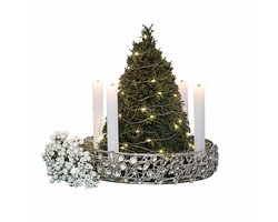 LOBERON Kaarsenhouder Hope zilverkleurig