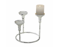 LOBERON Kaarsenhouder Kivorel antiekwit