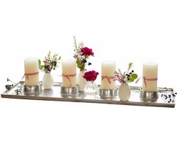 LOBERON Kaarsenhouder Mareuil zilverkleurig