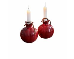 LOBERON Kaarsenhouder set van 2 Karidah rood