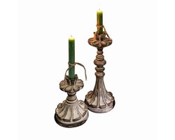 LOBERON Kaarsenhouder set van 2 Tocantins antiekbruin