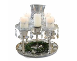 LOBERON Kaarsenhouder Shaws zilverkleurig/helder