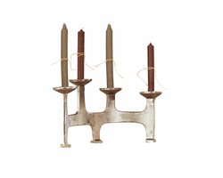 LOBERON Kaarsenhouder Tarimor antiekzilverkleurig