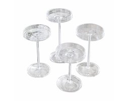 LOBERON Kaarsenhouders set van 4 Midvale helder