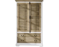 LOBERON Kast Bureau bruin/wit