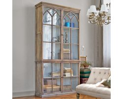LOBERON Kast Garrard antiekbruin/lichtgrijs